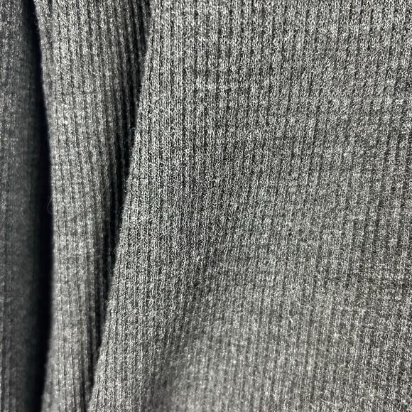 T La Anthroplogie Waffle Knit Charcoal Gray Tunic Shirt Cozycore Womens Size S - Picture 11 of 11